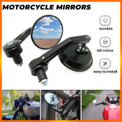 E&M Universal Round Bar End Type Motorcycle Mirror