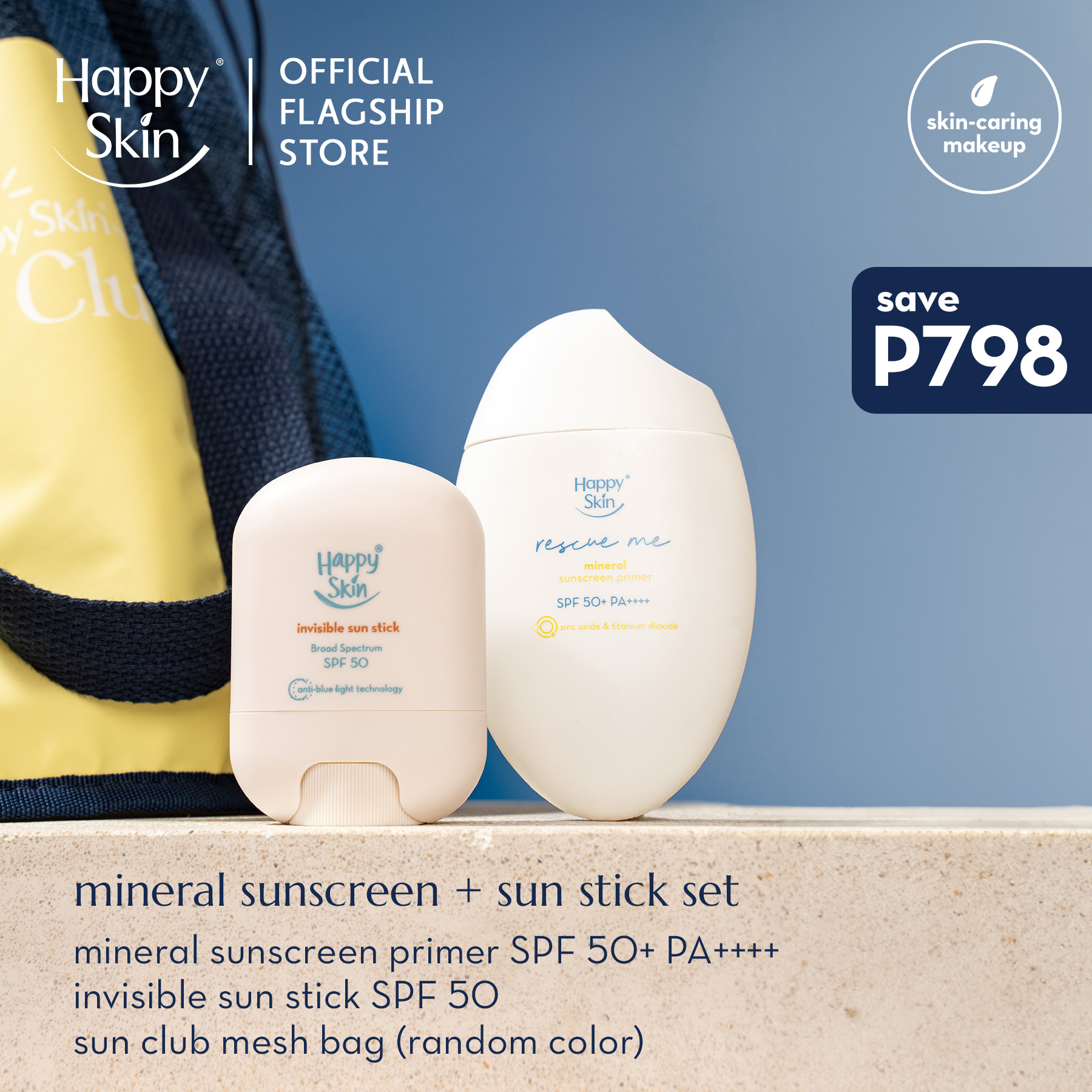Discount on Happy Skin  shoes - SKU: Happy Skin Mineral Sunscreen + Sun Stick Set