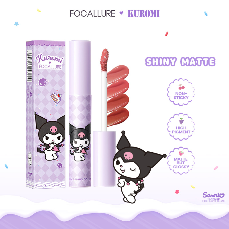 Discount on Focallure  shoes - SKU: Focallure X Sanrio Sensational Shiny Matte Lip Tint Lipstick Nature Glossy Non-sticky High pigment M