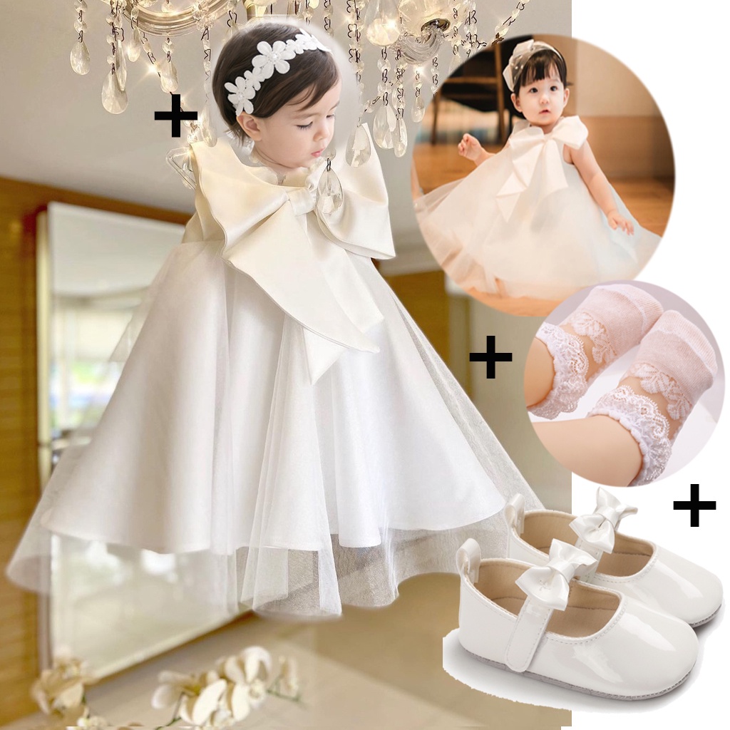 UK Hanakimi® Newborn High-Waist Dress Three-Piece Set