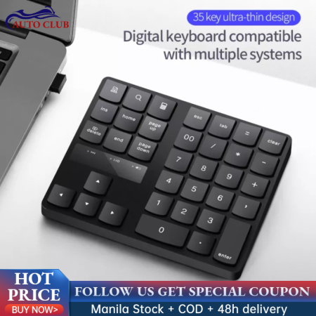 Wireless Rechargeable Numeric Keypad for PC/Laptop/Macbook/IMac