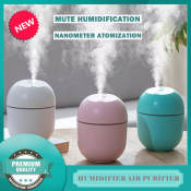 Portable USB Air Humidifier Purifier with LED Light - 