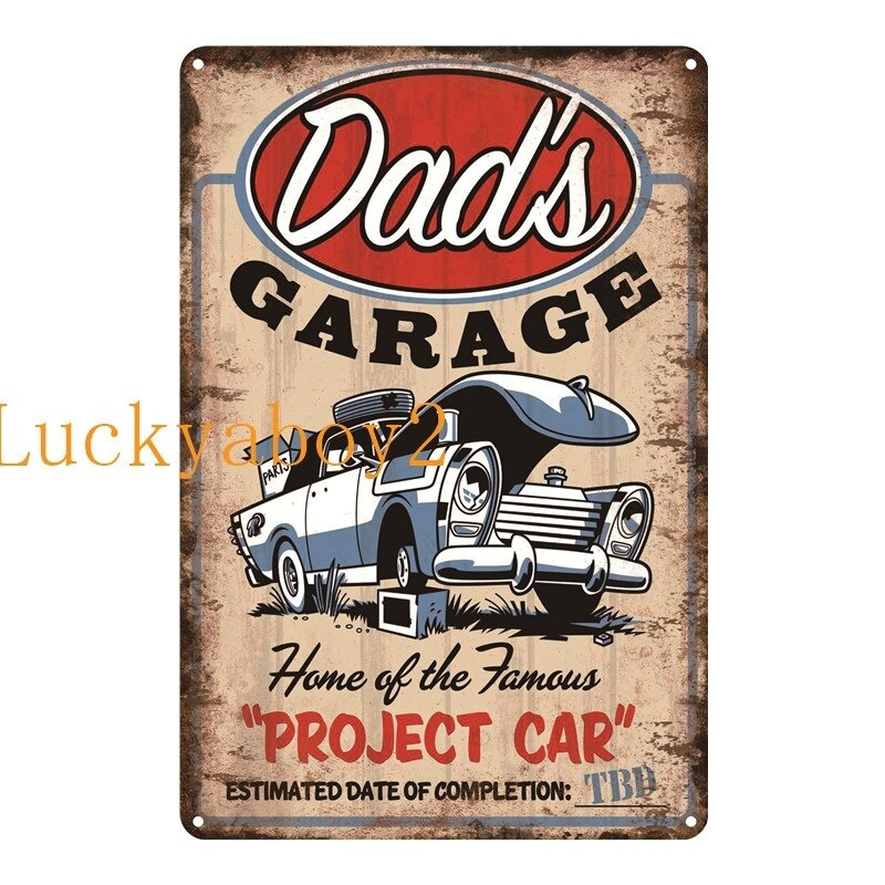 My Garage My Rules Cast Iron Metal Sign Wall Plaque Car Gate Workshop Man Cave 