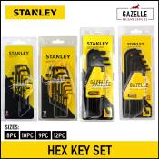 Stanley Hex Key Set - 8Pc to 12Pc Metric/English