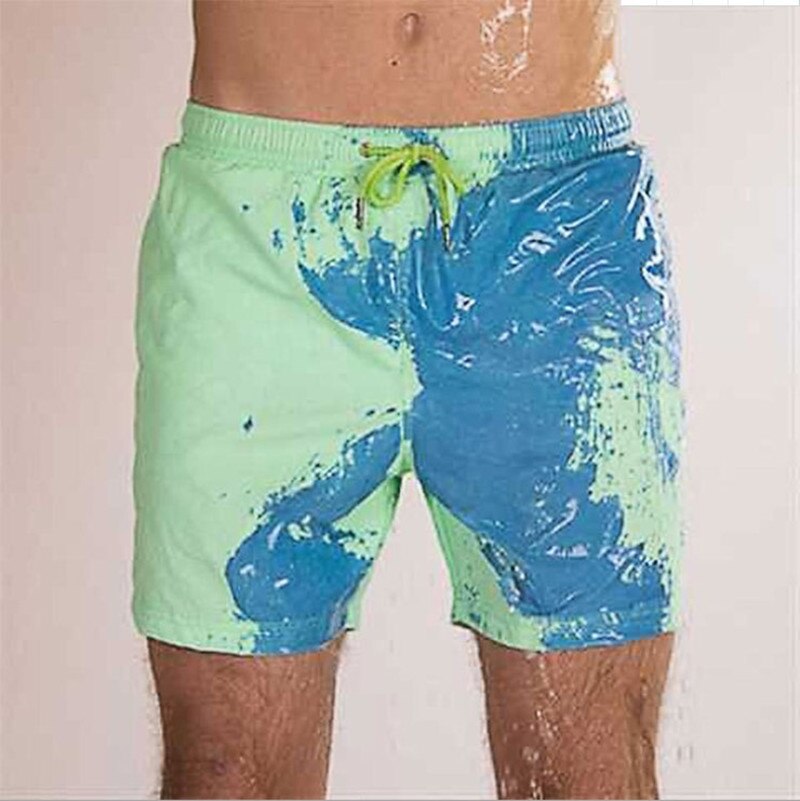 Mens color changing deals swim trunks