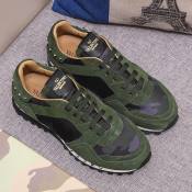 Valentino Camouflage Green Men and Women Shoes