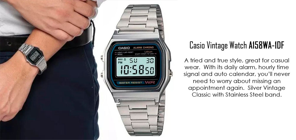 casio vintage silver