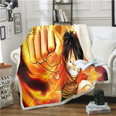 Anime a piece blanket design flannel I see printed blanket sofa warm bed throw adult blanket sherpa style-2 blanket (4)