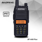 Baofeng BF-A68 Plus Waterproof Walkie Talkie, UHF VHF 5W