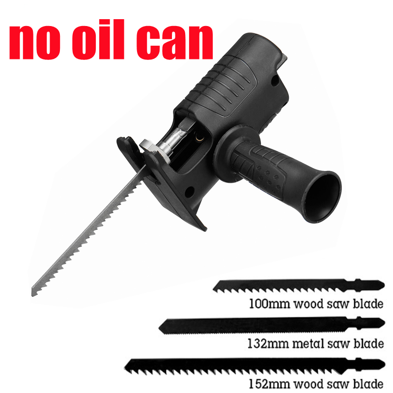 【COD + local seller】Portable Reciprocating Saw Adapter Electric Drill Modified Electric Chainaw Power Tool Wood Cutter Machine Attachment Adapter with 3 Saw Blades for Wood Metal Cutting - Image 3