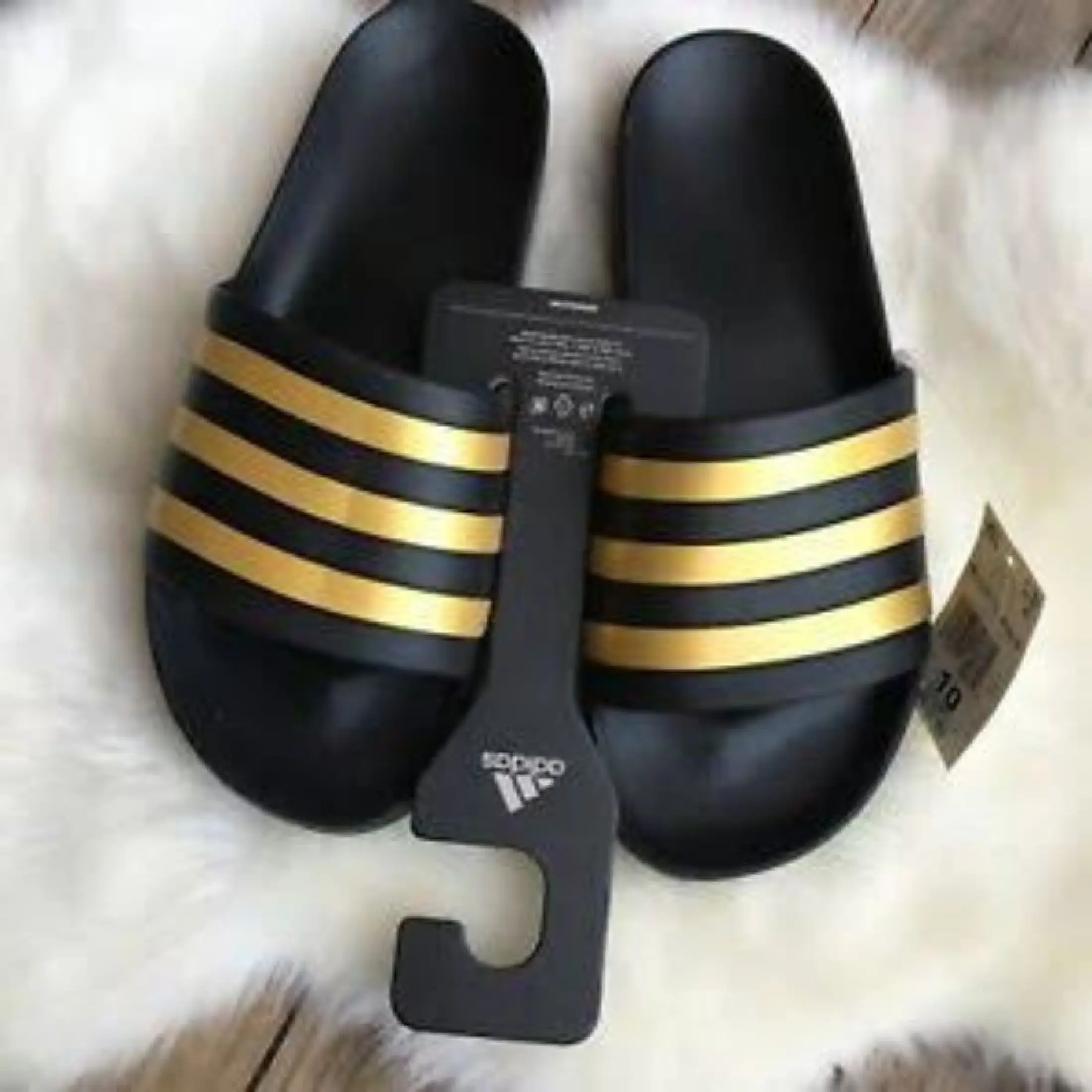 adilette aqua slides gold