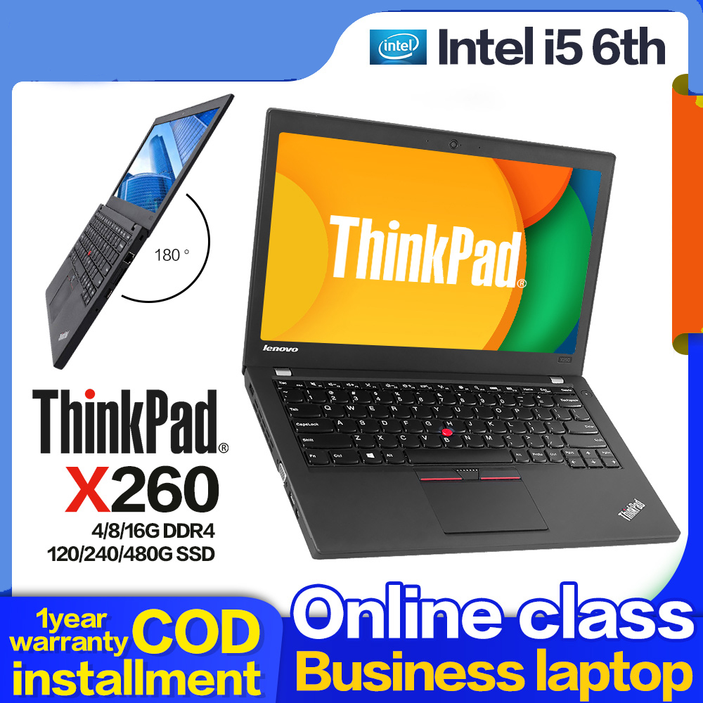 Lazada Philippines - ?Intel i5 6nd gen?Lenovo ThinkPad X260 Laptop12.5in lED High Resolution Screen/Built-in Bluetooth/Built in Camera /Core i5 Dual-Core CPU /2.3-2.8GHz/8GB RAM /480GB SSD/Online courses Home Office gaming Laptop complete full