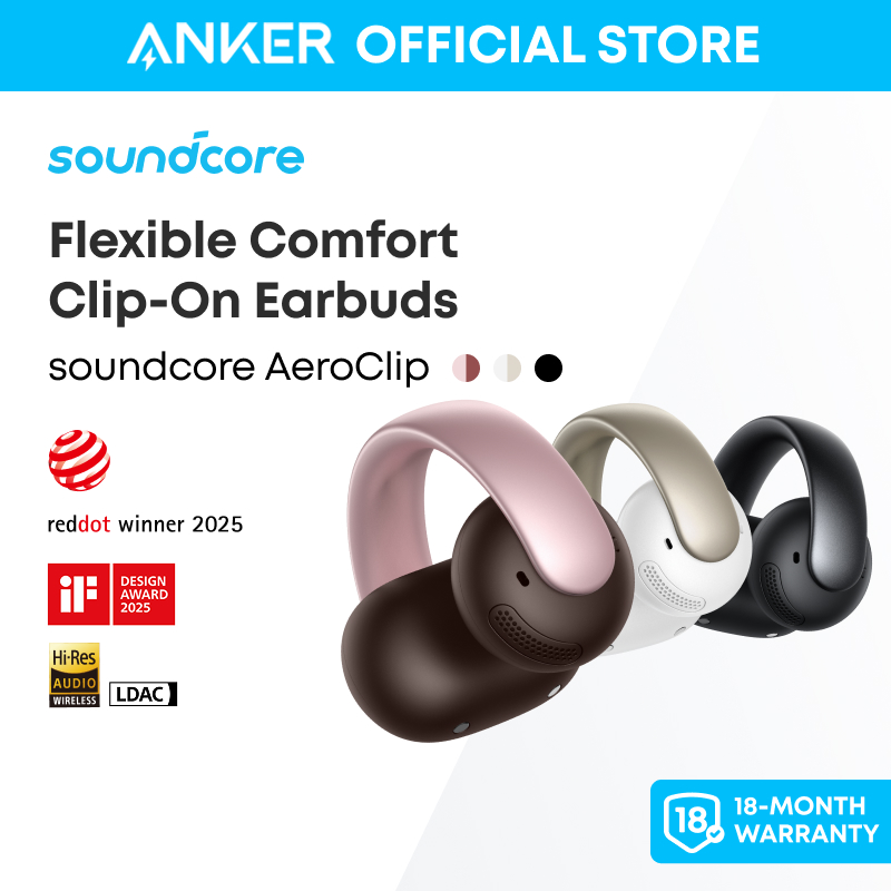 Soundcore Aeroclip Open-Ear Wireless Earbuds - Bluetooth 5.4