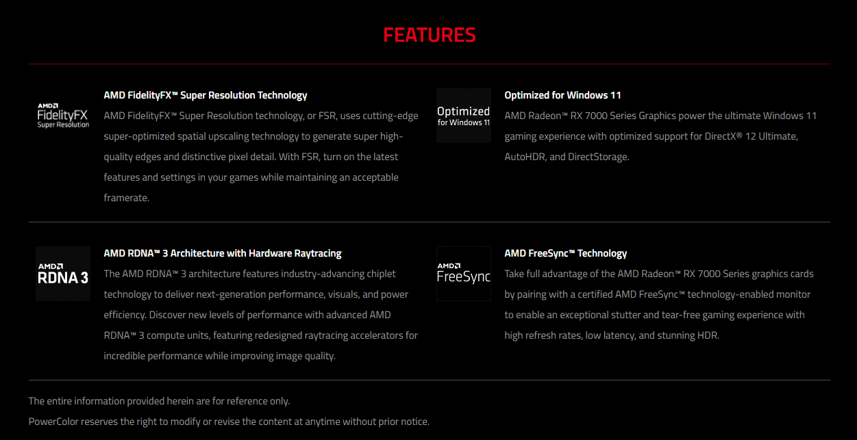 PowerColor RED DEVIL Radeon RX 7900 XTX 24GB GDDR6 PCI Express 4.0 ATX 7900XTX Video Card RX7900XTX 24G-E/OC/LIMITED - RX7900XTX 24G-E-OC [Limited Edition]