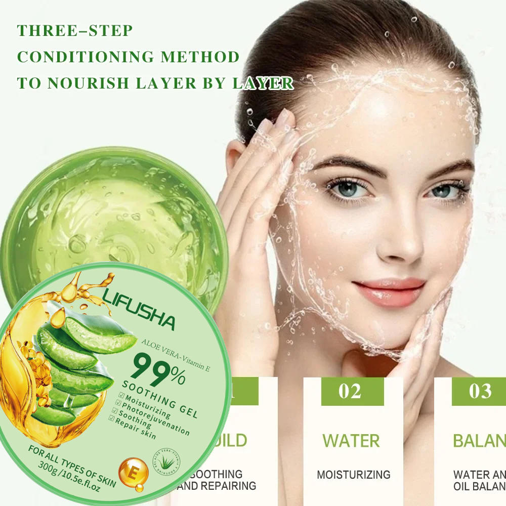 Aloe Vera Gel 300g - Refreshing, Non-Sticky Facial Care