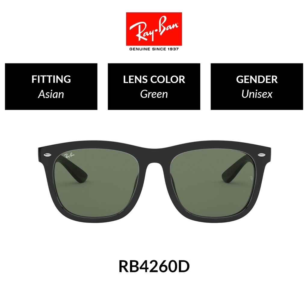 Original Ray-Ban SQUARE | RB4260D 601/71 | Unisex Asian Fitting |  Sunglasses | Size 57mm | Lazada PH