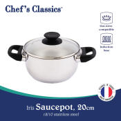 Chef's Classics Iris Stainless Steel Saucepot, 20cm