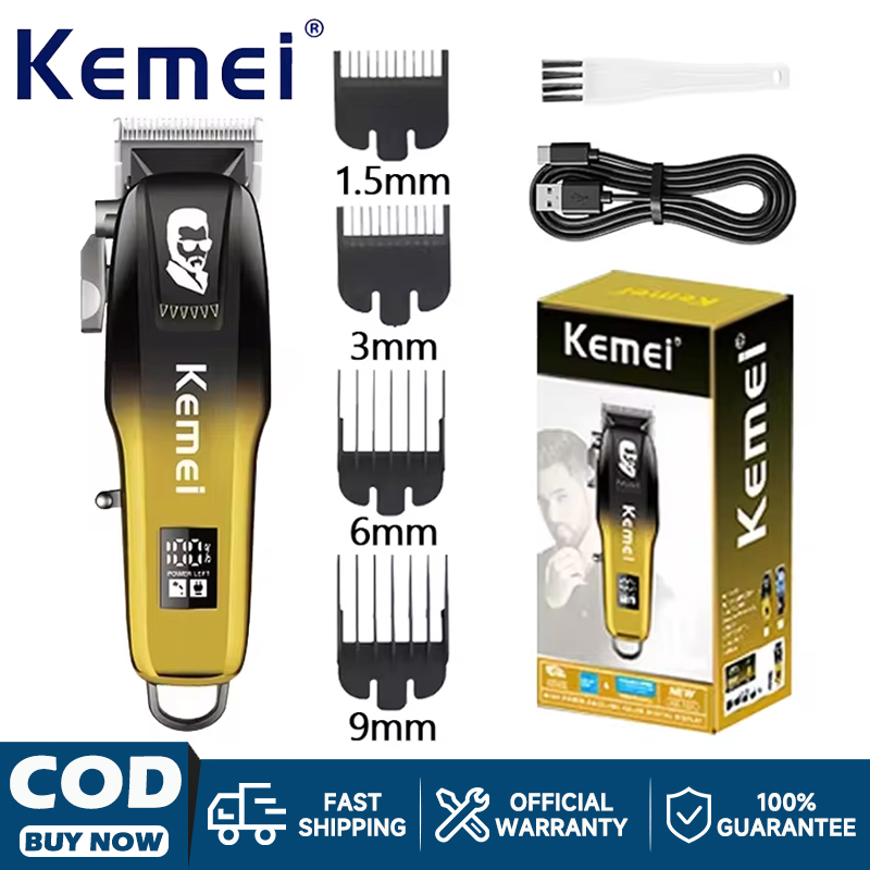 Kemei Mens Professional ตัดผม Gradient เปลี่ยนไฮบริดตัดผมเชือกกีฬาตัดผมชาร์จได้ ราคา 461 บาท*ส่งฟรี