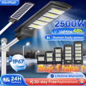 AlinMall 2500W Waterproof Solar Street Lights - Heavy Duty