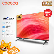COOCAA 55" 4K Smart TV with Eye Protection and Screen Cast