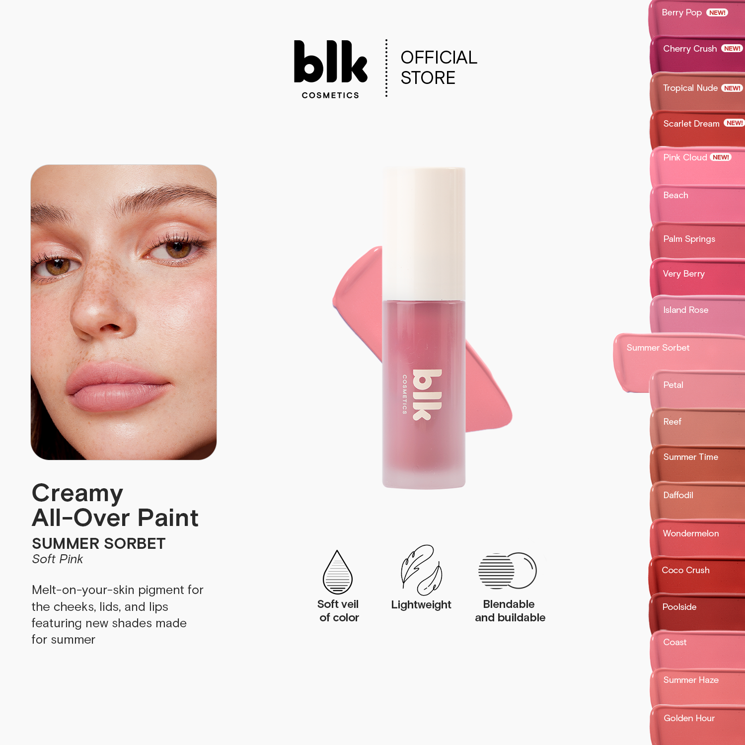 Discount on blk cosmetics  shoes - SKU: blk cosmetics fresh creamy all over paint summer sorbet