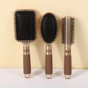 AGM Gold Hair Comb - Korean Style Scalp Massage Brush