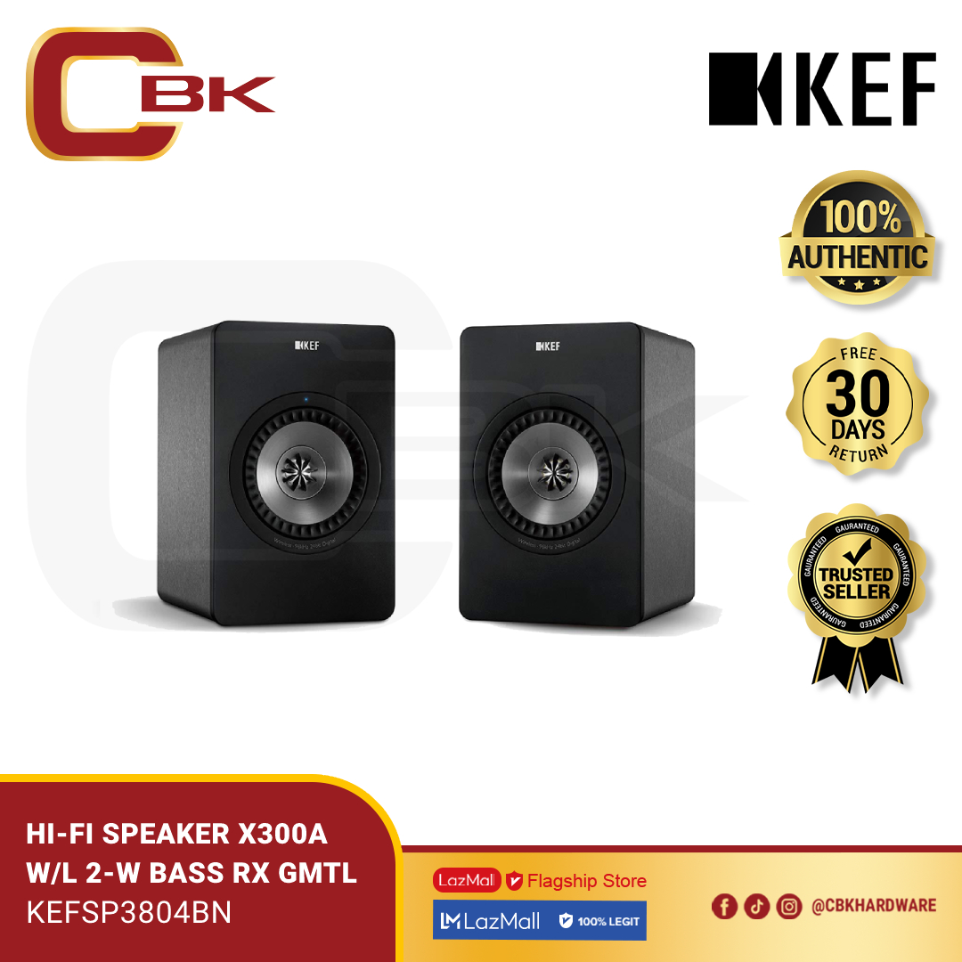 KEF Hi-Fi X300A Wireless Digital Speakers (Gunmetal)