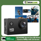 TECHZONE HD Action Camera with Wi-Fi and 2.0 Screen