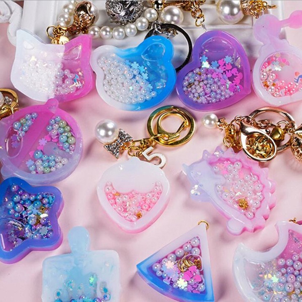 DIY Silicone Mold Crystal Cat Claw Moon Star Love Mould Pendant Silicone Mould Cat