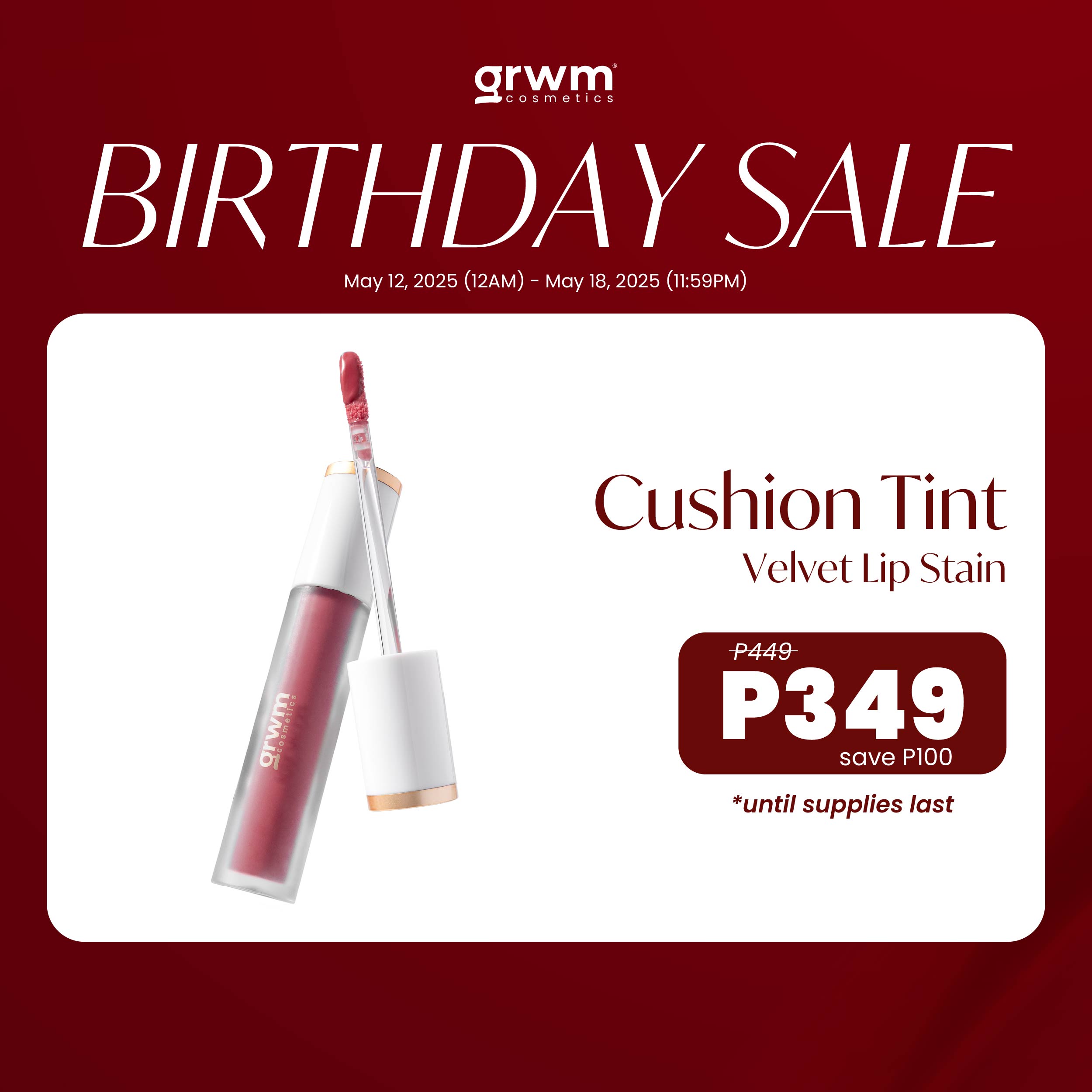 Discount on GRWM Cosmetics  shoes - SKU: GRWM Cosmetics Cushion Tint - Velvet Lip Stain