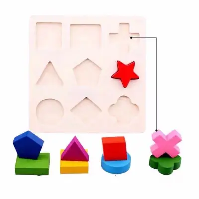 EAlphabet Digital Puzzle Wooden Toys Kid Number Letter shape Matching Jigsaw Board 20*20cm (3)