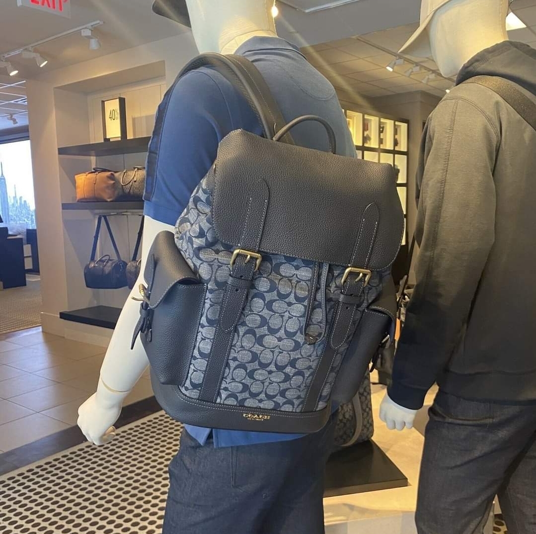 Original Coach Hudson Backpack In Signature Chambray C8183 Denim