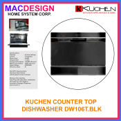 Kuchen DW106T Black Tabletop Dishwasher - Easy to Use