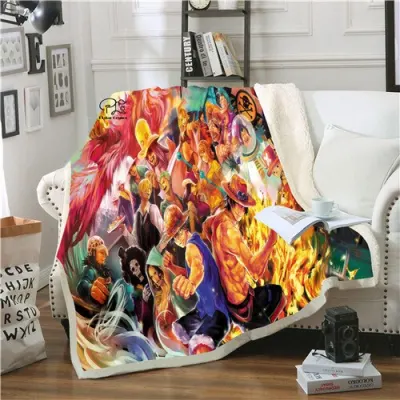 Anime a piece blanket design flannel I see printed blanket sofa warm bed throw adult blanket sherpa style-2 blanket (14)