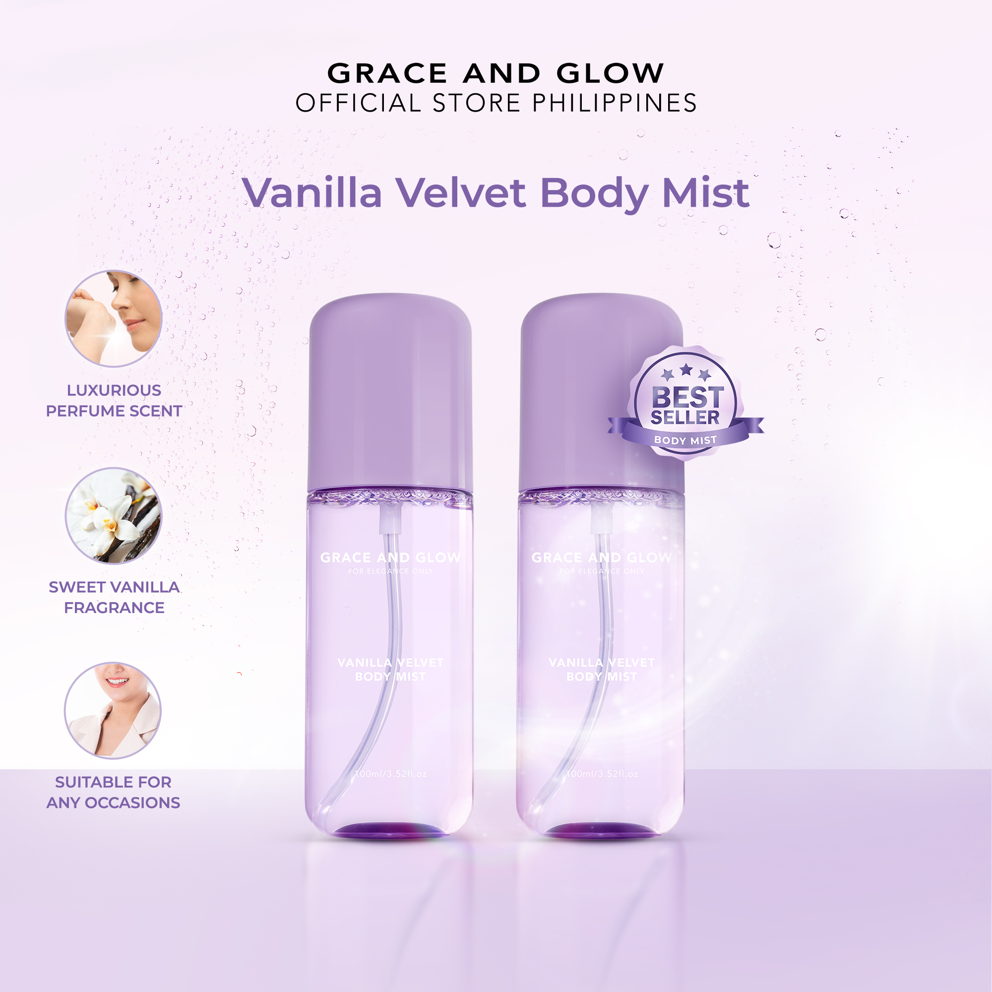 Vanilla Scent Perfume Long Lasting Unisex Fragrance Mist Set