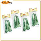 Craft Easy Glitter Fuzzy Wires White and Green