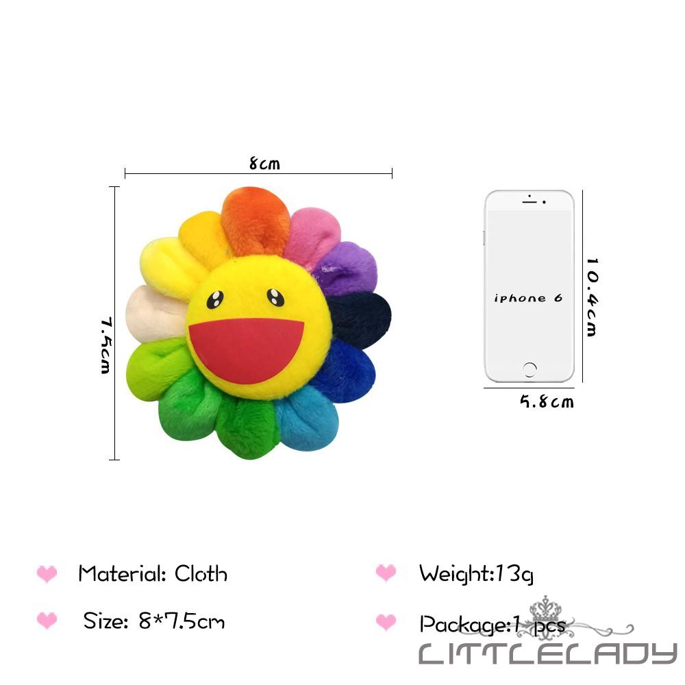 Takashi Murakami Kaikai Kiki BTS New 8cm Rainbow Flower Plush Brooch