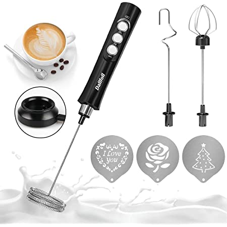 Milk Frother, Dallfoll Handheld Coffee Frother Electric Whisk,3 Gear  Adjustable