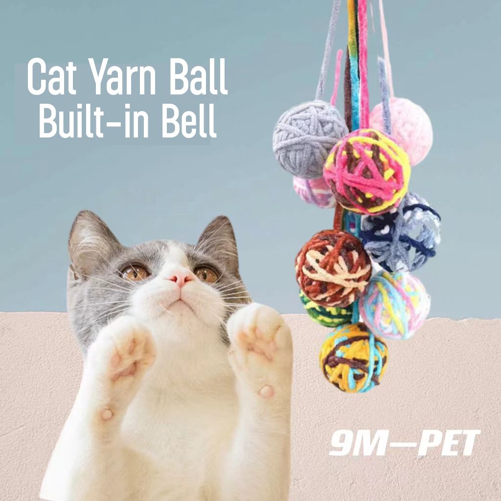 Cat Toys,wool Ball,hanging Ball With Built-in Bell Promotes