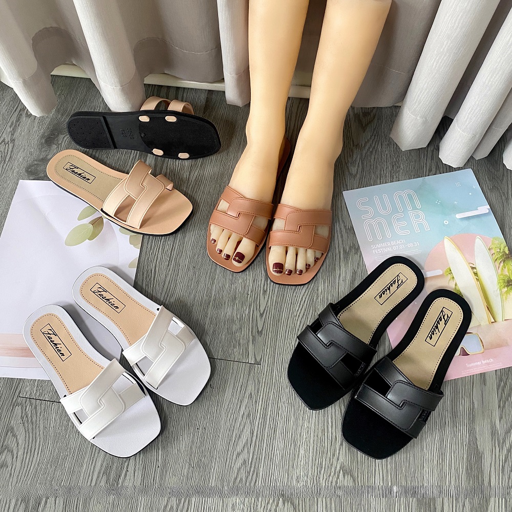 Korean Summer Flat Slippers for Women by 