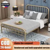 Classic Metal Platform Bed Frame - Double Size, Brand X