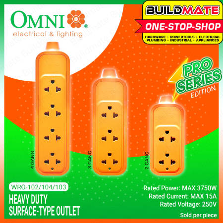 BUILDMATE Omni PRO Heavy Duty Extension Outlet - 2Gang/3Gang