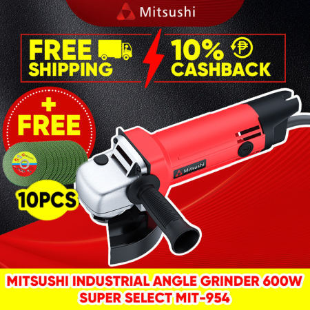 Mitsushi 600W/650W Industrial Angle Grinder with Free 5pcs Disc