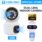 V380 Dual Lens 360° Wifi Security Camera with Night Vision