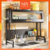 Siv Adjustable 3-Tier Stainless Steel Dish Rack Organizer