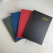 2023 Planner - Bound Notebook Diary with Rubber Board Cover