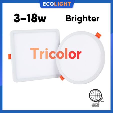 Ecol Tricolor Led Downlight Recessed Pin Lights Panel Ceiling Light, Temperature 2 Years Warranty