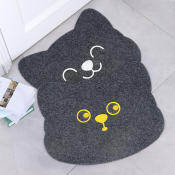 Locaupin Cat Shape Non Slip Welcome Door Mat