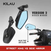 KILAU Street King Side Mirror v2 Blue Lens Clear Lens