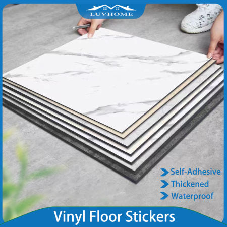 LUVHOME Vinyl Floor Stickers - Waterproof Marble Flooring